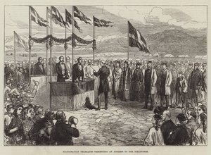 Scandinavian Delegates presenting an Address to the Icelanders